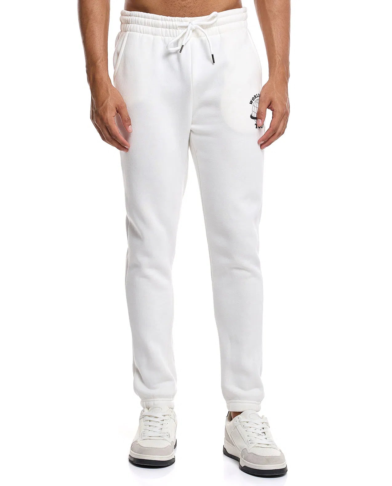 Print Detail Joggers with Drawstring Waist