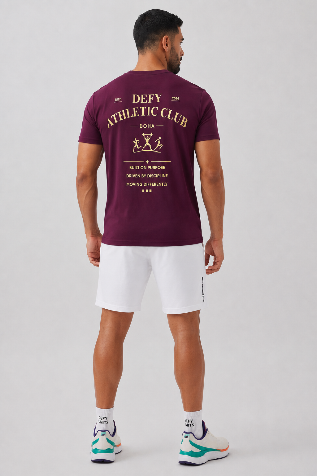 DEFY Men’s Athletic Club T-Shirt – Burgundy