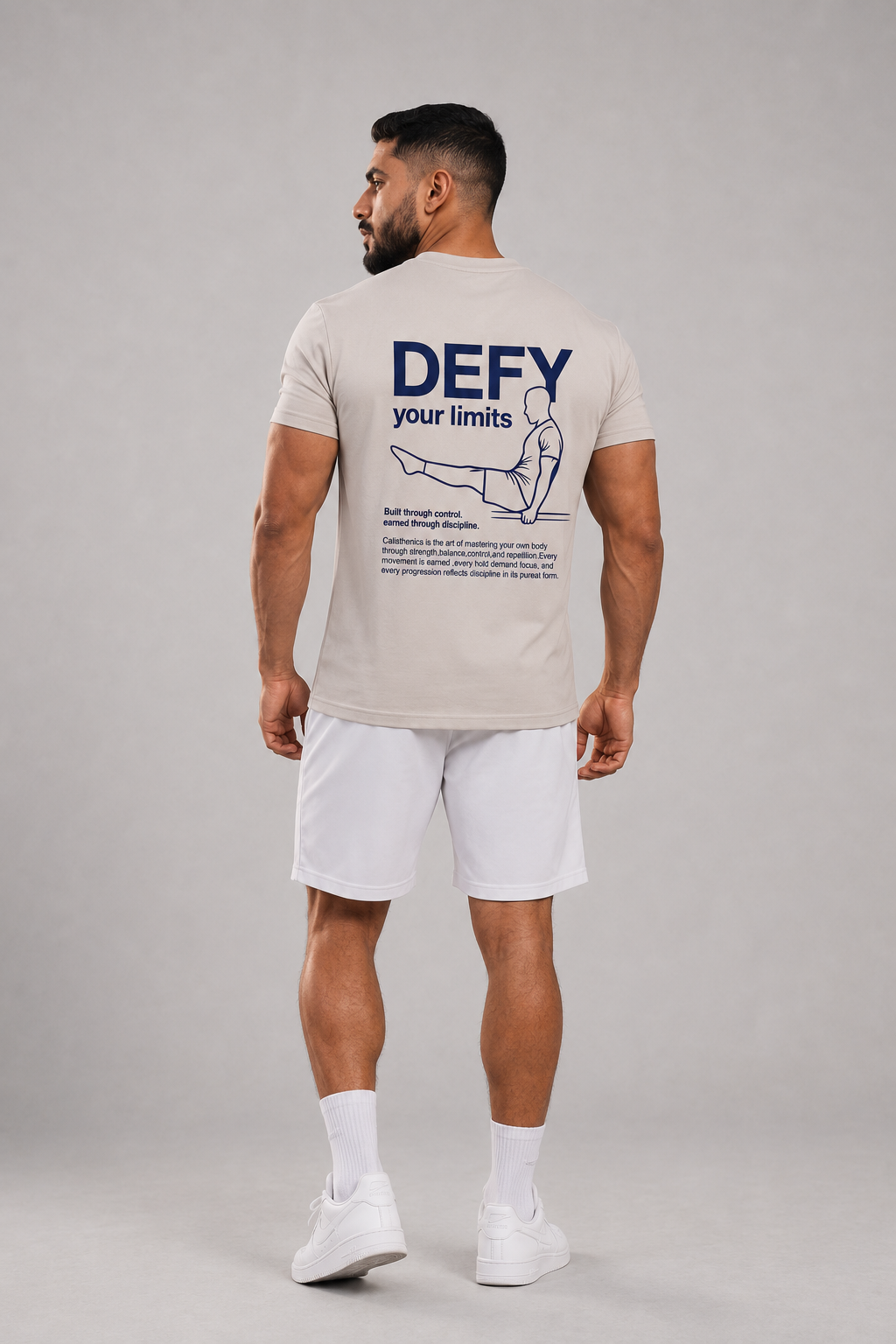 DEFY Calisthenics Graphic T-Shirt– Off White