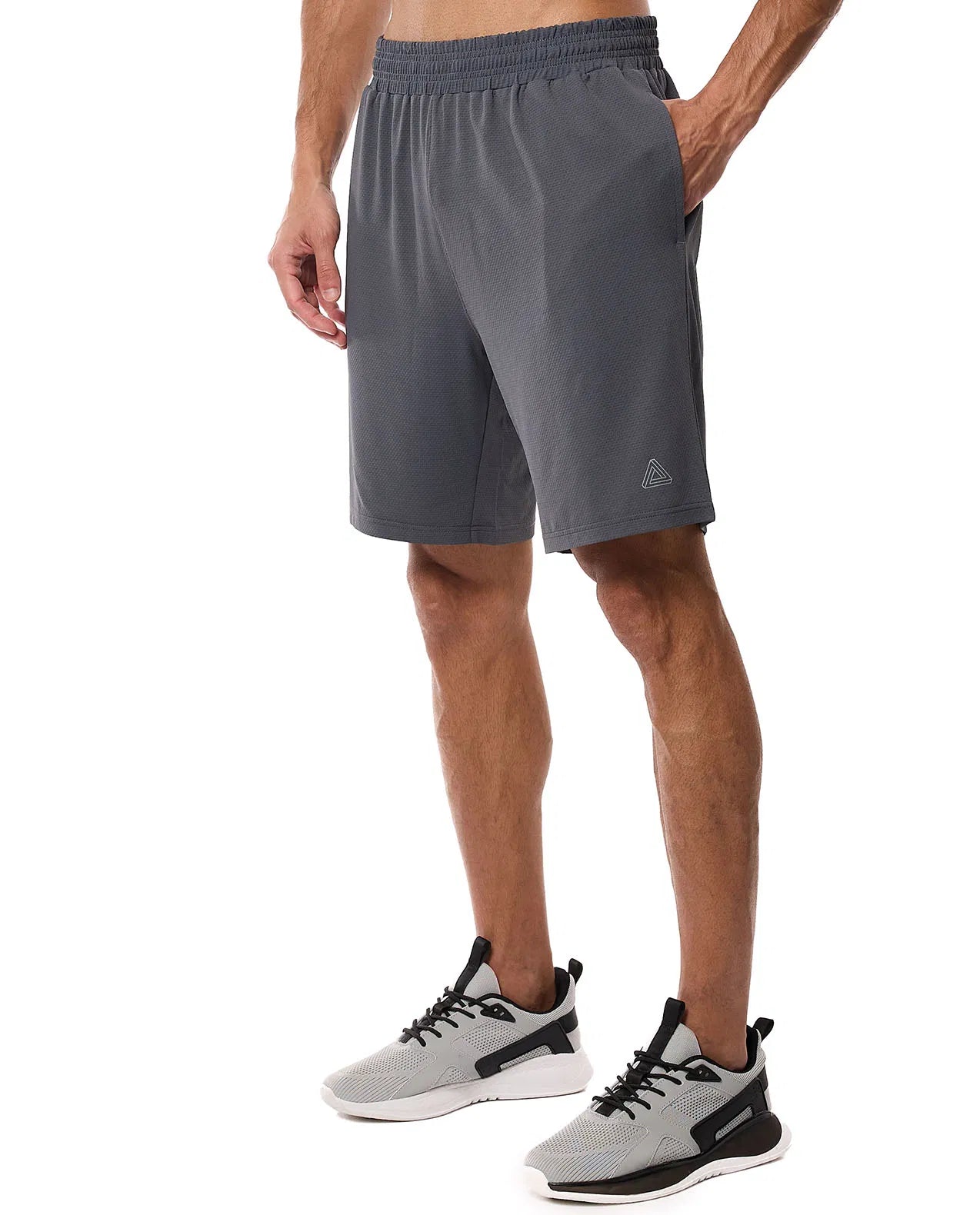 Solid Active Shorts with Drawstring Waist