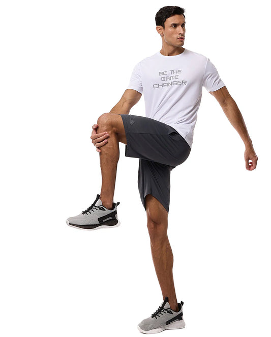 Solid Active Shorts with Drawstring Waist