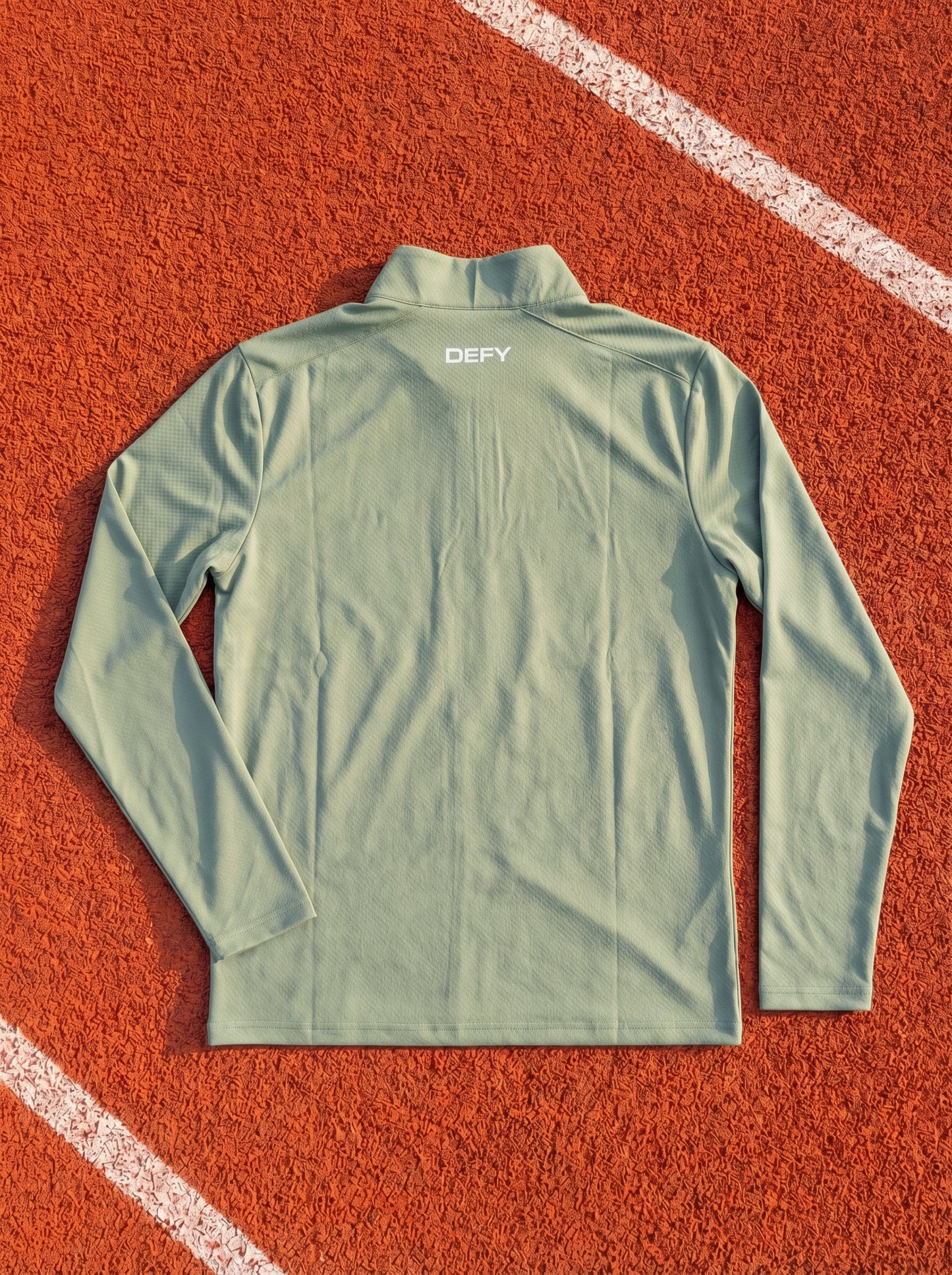 DEFY Half Zip Running Top – Sage Green