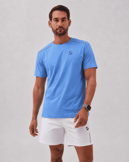 DEFY Padel Performance T-Shirt – Sky Blue