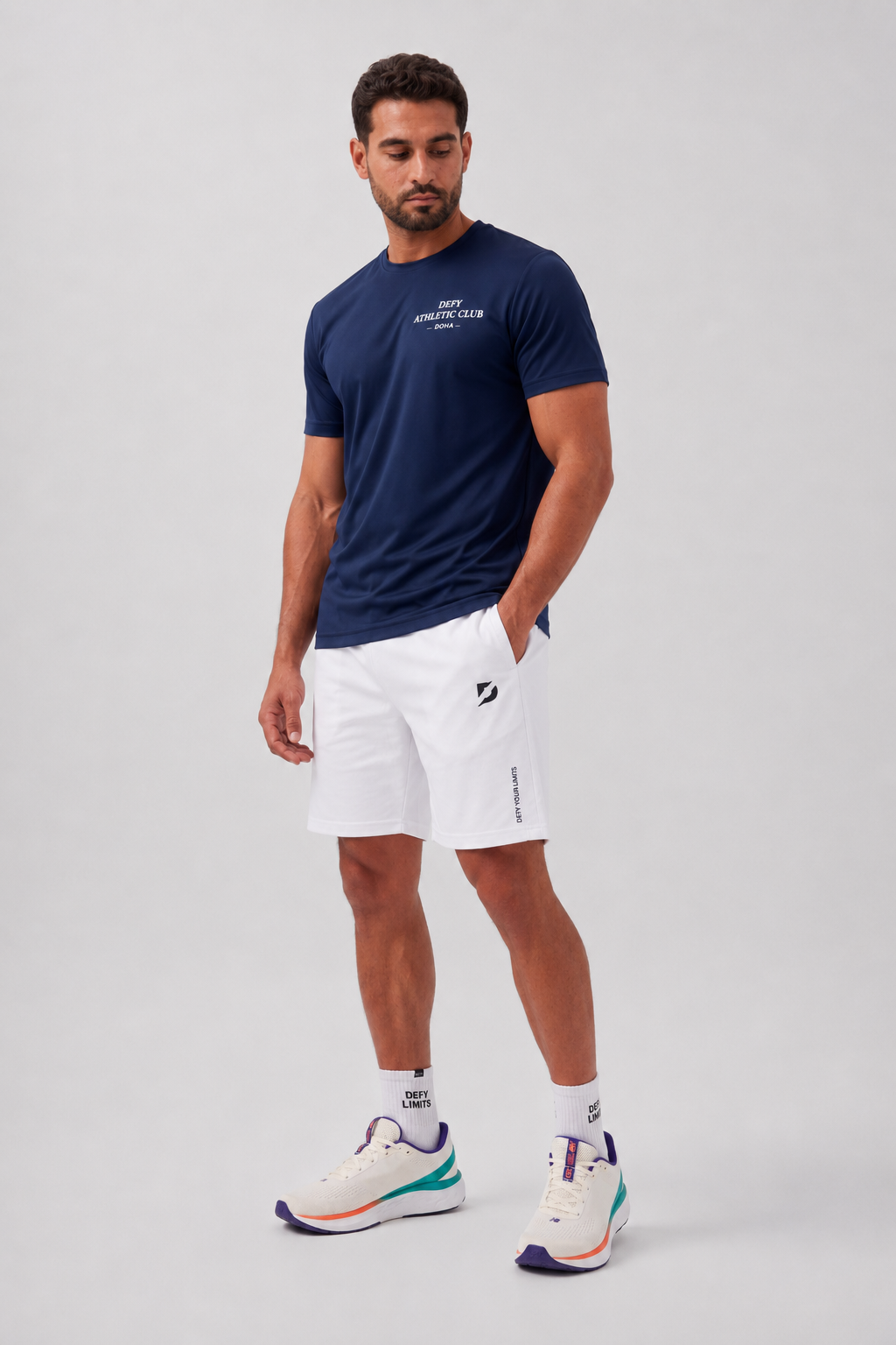 DEFY Men’s Athletic Club T-Shirt – Navy Blue