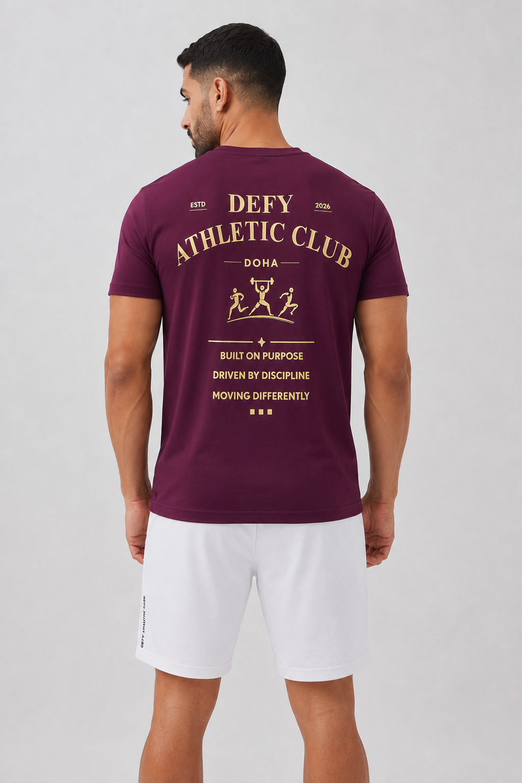 DEFY Men’s Athletic Club T-Shirt – Burgundy