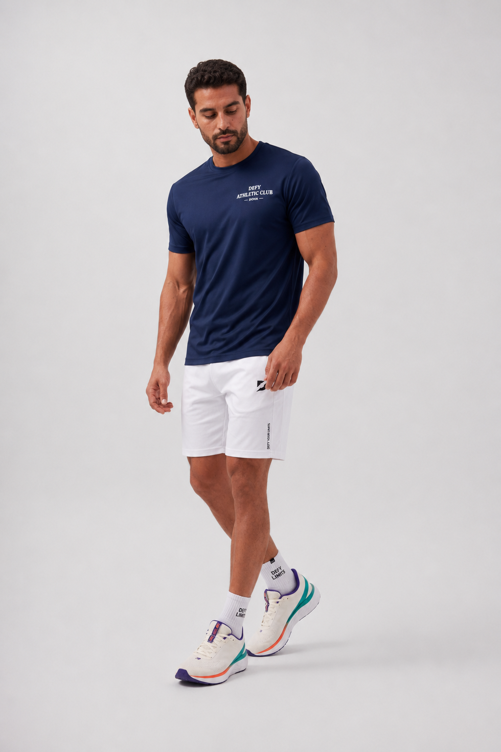 DEFY Men’s Athletic Club T-Shirt – Navy Blue
