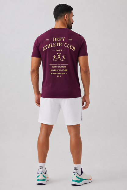 DEFY Men’s Athletic Club T-Shirt – Burgundy
