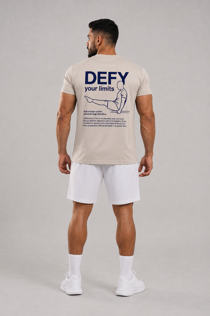 DEFY Calisthenics Graphic T-Shirt– Off White