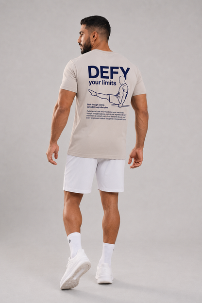 DEFY Calisthenics Graphic T-Shirt– Off White