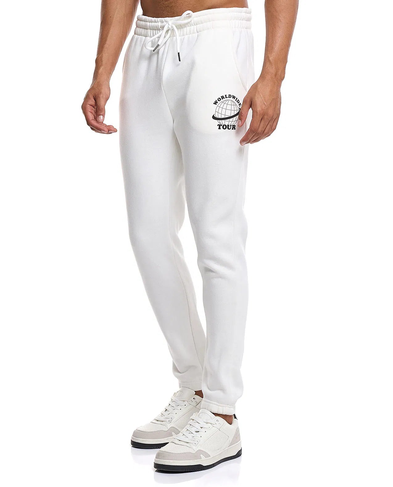 Print Detail Joggers with Drawstring Waist